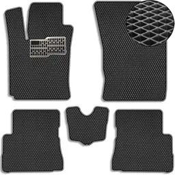 Килимки в салон EVA для Hyundai Getz 2005-2008 з підп'ятником Чорні-Сірий кант 5 шт