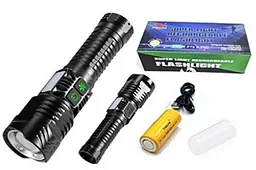 Ручний ліхтар XQ-S19-P99 (COB+RGB) zoom + PowerBank + Type-C + 26650 (5+3 режими) - мініатюра 3