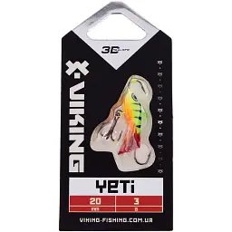 Балансир Viking Fishing Yeti Ice Jig 20mm 3.0g #4 Fire Perch - мініатюра 2