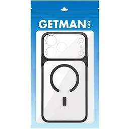 Чохол TPU+PC GETMAN Moon Clear with MagSafe для Apple iPhone 17 Pro Max (6.9) Black - мініатюра 2