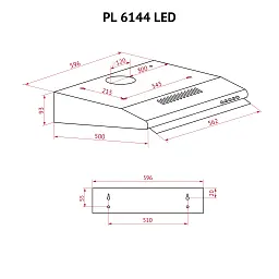 Витяжка плоска Perfelli PL 6144 BR LED - мініатюра 12