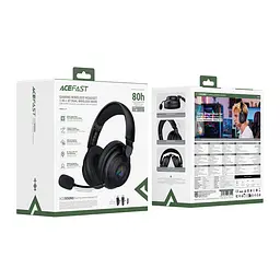 Навушники ігрові ACEFAST H15 gaming wireless headset Чорний - мініатюра 2