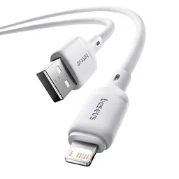 USB кабель Baseus Silky Series USB to Lightning 2.4A 1m білий P10377702213-00