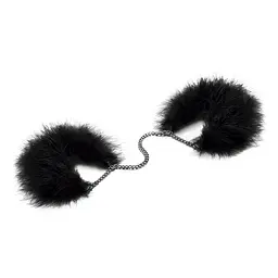 Наручники Bijoux Indiscrets Za za zu Feahter Handcuffs чорний - мініатюра 2