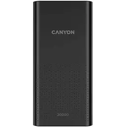 Батарея універсальна Canyon 20000mAh, Input 5V/2A, Output 5V/2.1A(Max), Black (CNE-CPB2001B)