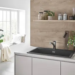 Змішувач для кухні з висувним виливом Grohe Eurosmart 30305001 Хром - мініатюра 4