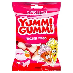 Упаковка желейних цукерок Roshen Yummi Gummi Frozen Yogo 70 г х 22 шт