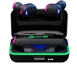 Бездротові навушники Bluetooth No Brand E-10 з Power bank Чорні (Bluetooth E-10_400) - мініатюра 6