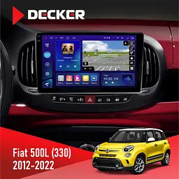 Штатная магнитола Fiat 500L (330) 2012-2022 Decker D10-009 4x64, DSP, 4G, 2k Decker (НФ-00008654)