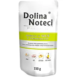 Вологий корм для собак Dolina Noteci Premium, гуска та картоплею, 150 гр