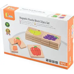 Магнітний пазл Viga Toys Фрукти 32 елементи (50700FSC) - мініатюра 2