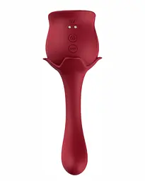 Вакуумний стимулятор клітора з вібрацією B - Series Joy Boss Series Rose бордовий - мініатюра 5
