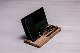 Дерев'яний органайзер для гаджета ecoWalnut 285x130x18 мм - мініатюра 2