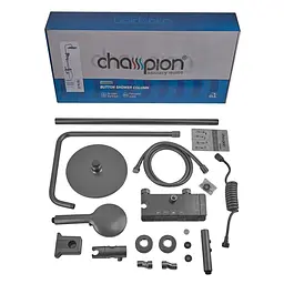 Душова система з кнопковим перемикачем із алюмінію Champion PBD-009-J graphite CH6550, Графіт - мініатюра 9