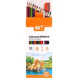 Олівці кольорові Yes Orange Line з точилкою 24 кольори 24 шт. (290754) - мініатюра 4