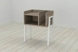 Тумба модульна Ferrum-decor Амелі 540x450x320 метал Білий ДСП Сонома Трюфель 16 мм (FRD-103015)