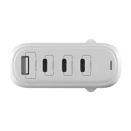 Зарядний пристрій Globex GaN 1xUSB + 3xUSB-C 120W FastPower white (GaN120WA3C) - мініатюра 4