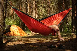 Гамак одномісний Naturehike NH21DC011 (до 180 кг) Помаранчевий - мініатюра 4