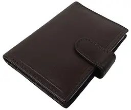 Картхолдер Dugros RFID захист натуральна шкіра кнопка Коричневий - мініатюра 3