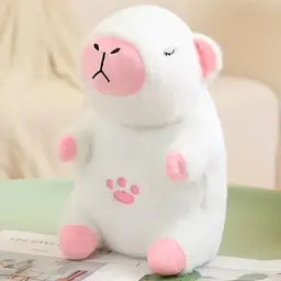 Білий Інтерактивна дихаюча Капібара Snuggle Pulse CapyBuddy 30 см м'яка плюшева іграшка - мініатюра 6