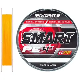 Шнур Favorite Smart PE 4x 150м #0.5/0.117мм 3.6кг Помаранчевий (1013-1693.10.40)