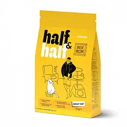 Сухий корм Half&Half для дорослих кішок, з яловичиною, 8 кг (арт.20857)