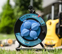 Мережевий подовжувач на котушці 2E CR4315 REEL 20 м, 4xТип F, IP44, 16 А - мініатюра 4
