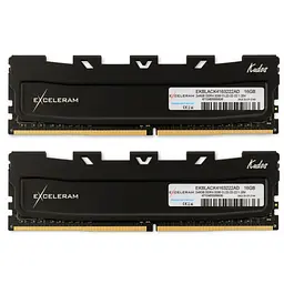 Модуль пам'яті для комп'ютера DDR4 16 ГБ (2 × 8 ГБ) 3200 МГц Black Kudos eXceleram (EKBLACK4163222AD)