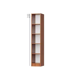 Пенал відкритий з полицями MebelStar П1 40x60x210 см Горіх еко (MBS-1016)