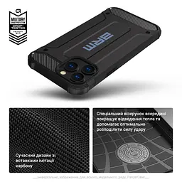 Чохол до мобільного телефона Armorstandart Panzer Samsung S25 Plus Black (ARM81551) - мініатюра 6