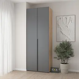 Шафа для одягу з двома штангами С-7.1 Дуб крафт/Асфальт Idea