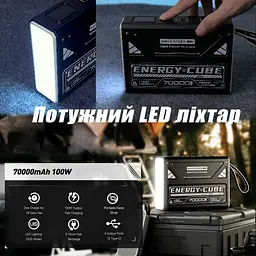 Потужний Повербанк для Ноутбука 100W 70000 mAh MOVESPEED Z70 Pro Power Bank для ноутбуку 65W - 100W 19V 20V 5A зі швидкою зарядкою - мініатюра 10