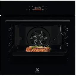 Духова шафа електрична Electrolux 72 л A+ дисплей конвекція піроліз телескопічні напрямні чорний
