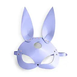Шкіряна маска Зайчика Art of Sex - Bunny mask, колір Лавандовий - мініатюра 3