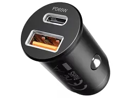 Автомобільний зарядний пристрій Proove Tiny Power Pro 65 W (USB+Type-C) Black (ACTP65110001)
