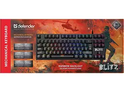 Провідна клавіатура Defender Blitz GK-240L EN Rainbow RGB-підсвічування та постачання - мініатюра 9