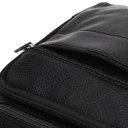 Чоловіча сумка Borsa Leather K15112 26x23x8 см Чорний (10960) - мініатюра 5