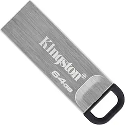 USB флеш-накопичувач Kingston DataTraveler Kyson 64GB USB-A 3.2 Gen 1 Silver/Black (DTKN/64GB) [54407]