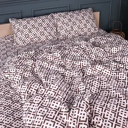 Комплект постільної білизни бязь MIRSON Abstract Brown 200х220см (2200013165200)