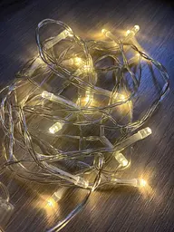 Світлодіодна гірлянда Нічник нитка силікон 2 м 20led батарейки АА