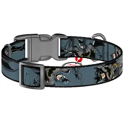 Нашийник для собак Waudog Nylon з QR паспортом Тінь Бетмена р.M 20 мм 28-40 см (281-1078) - мініатюра 2