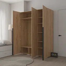 Шафа для одягу 3-дверна 150 см Idea Д-122 Дуб Сонома