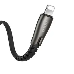 Кабель Hoco U58 Pisces Cable USB to Lightning 2,4A 1,2m Black
