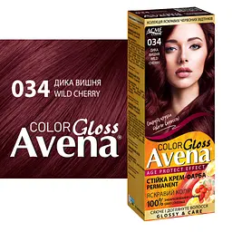 Уцінка. Cтійка крем-фарба для волосся Avena Gloss Color махагон 33 138 мл  - мініатюра 2