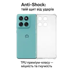 Чохол до мобільного телефона BeCover Anti-Shock Motorola Edge 60 Clear (713804) - мініатюра 3