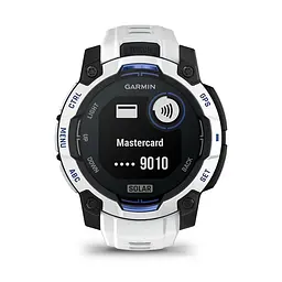 Смарт-годинник Garmin Instinct 3 45mm Solar Whitestone with Whitestone/Bolt Blue Silicone Band (010-02934-03) - мініатюра 8