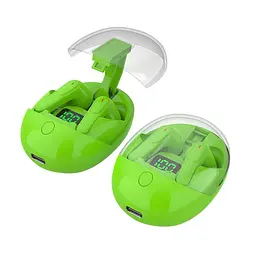 Навушники бездротові блютуз TWS Pro One з боксом для заряджання Green (16507) - мініатюра 2