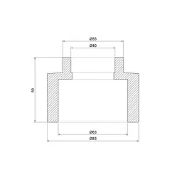 Муфта PPR Thermo Alliance 63х40 перехідна DSB114