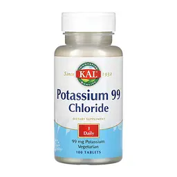 Калий KAL (Potassium 99 Chloride) – 100 таблеток