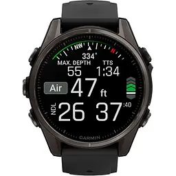Смарт-годинник Garmin Fenix 8 AMOLED Sapphire 43mm Carbon Gray DLC Titanium with Black/Pebble Gray Silicone Band (010-02903-21) [115064] - мініатюра 10